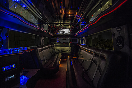 limo colorful lights